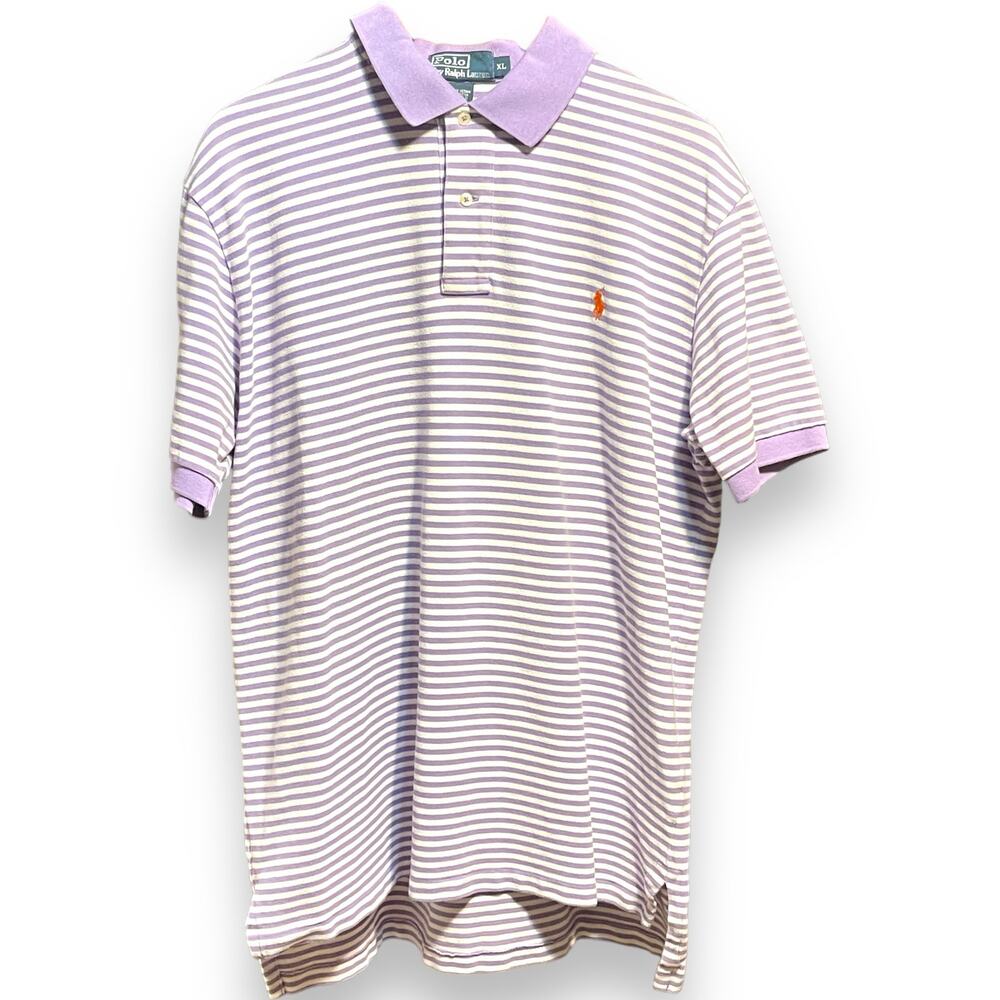 POLO by Ralph Lauren ~ Purple White Orange ~ XL